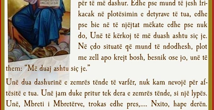 MË DUAJ ASHTU SIÇ JE