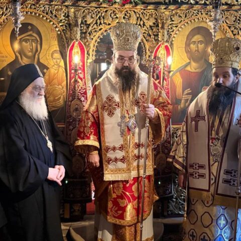 Hirësia e Tij +imzot Anastasi në Manastirin e hirshëm të Metamorfozës – Mitropolia e Sisaniut dhe Siatistës.