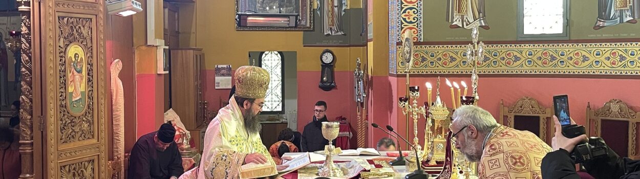 Kremtimi i Ngjalljes së Shën Llazarit dhe dorëzimi në gradën e dhjakonit i z. Kostandin Meko. Kremtimi i Ngjalljes së Shën Llazarit dhe dorëzimi në gradën e dhjakonit i z. Kostandin Meko.